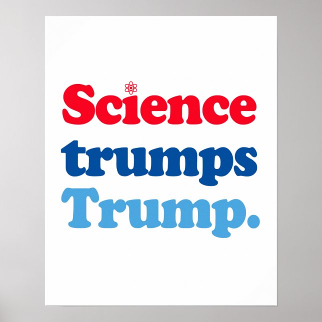 Vetenskapstrummor Trump Poster (Framsidan)
