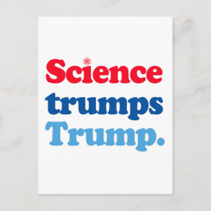 Vetenskapstrummor Trump Vykort