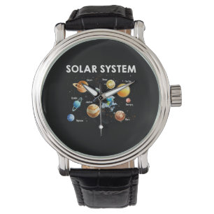 Vetenskapsutrymme i Solar System Planets Armbandsur