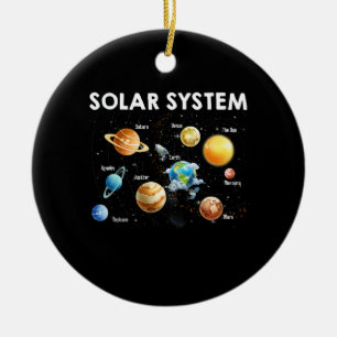 Vetenskapsutrymme i Solar System Planets Julgransprydnad Keramik
