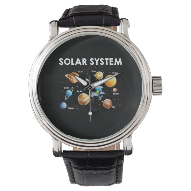 Vetenskapsutrymme i Solar System Planets Science S Armbandsur (Framsida)