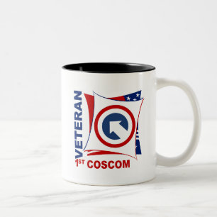Veteran - 1st COSCOM Två-Tonad Mugg