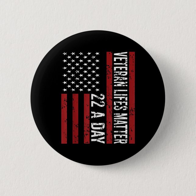 Veteran, 22 dagars suicide Awareness Ptsd Veteran  Knapp (Framsida)