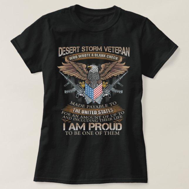 VETERAN 365 Veteran Desert Storm Veteran Proud One T Shirt (Design framsida)