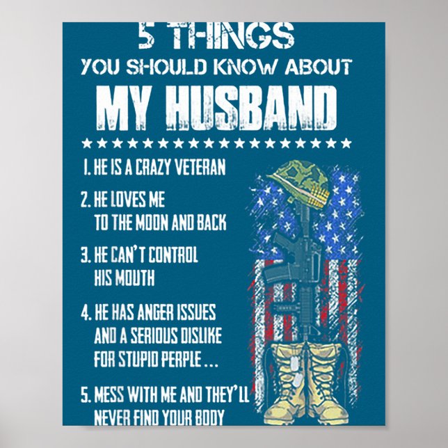 Veteran 5 saker du bör veta om min make poster (Framsidan)