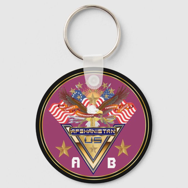 Veteran All Afghanistan New View-anteckningar Nyckelring (Framsida)