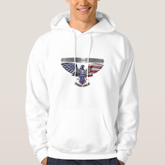 Veteran American Eagle "stolt över att ha tjänat" Hoodie (Framsida)