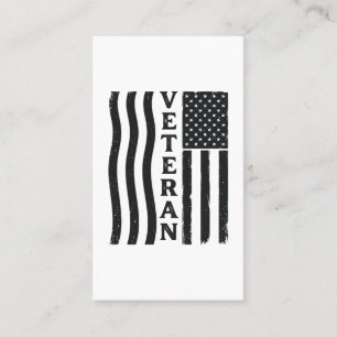 Veteran Amerikansk Flagga Vintage Vektor T-Shirt D Visitkort