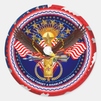 Veteran Anpassa bakgrunden Redigera och ändra färg Runt Klistermärke