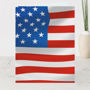 VETERAN BIRTHDAY USA FLAGGA PATRIOTIC FÖDELSEDAGSK KORT