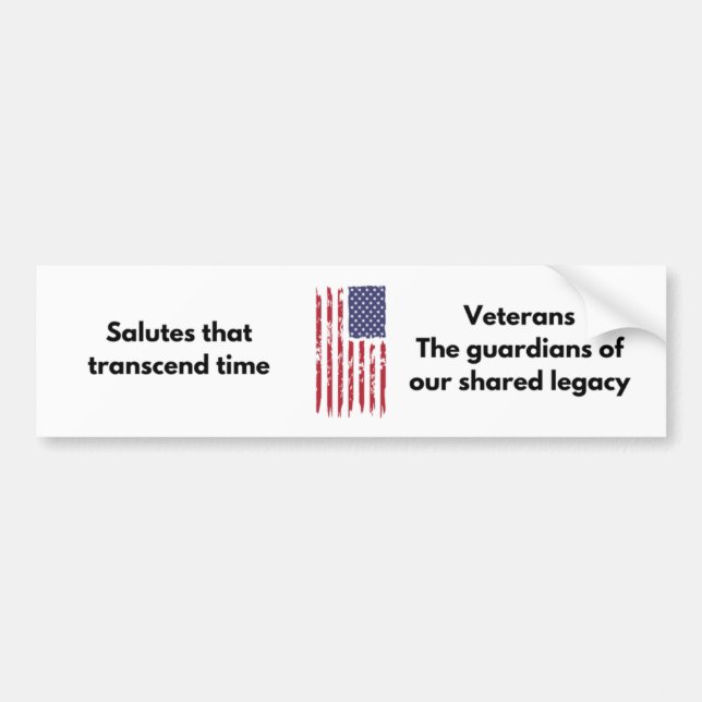 Veteran Bumper Sticker - Delat äldre Bildekal (Framsidan)