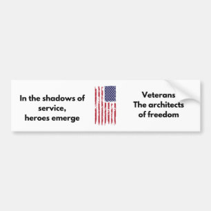 Veteran Bumper Sticker - Frihetsarkitekt Bildekal