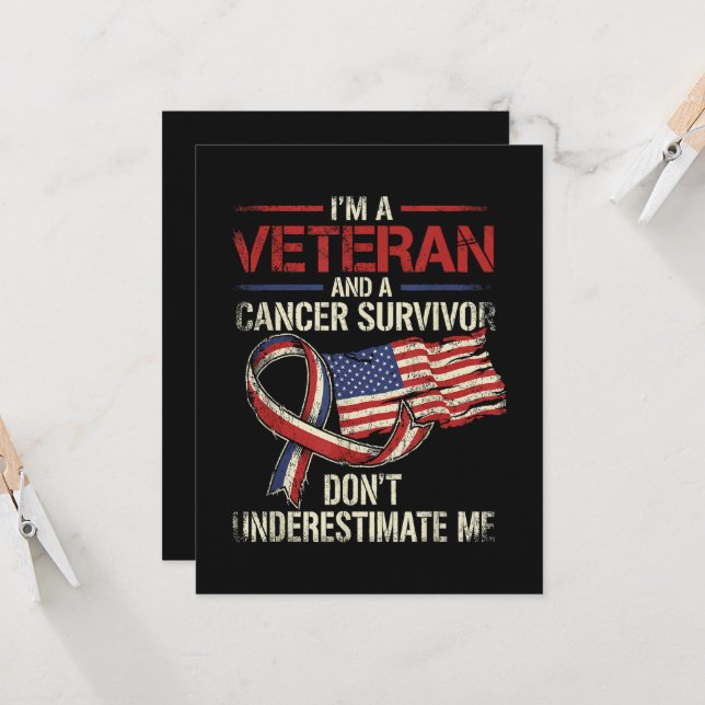 Veteran Canceröverlevande Underskatta Mig Inte Inbjudningar (Fram/Back In Situ)