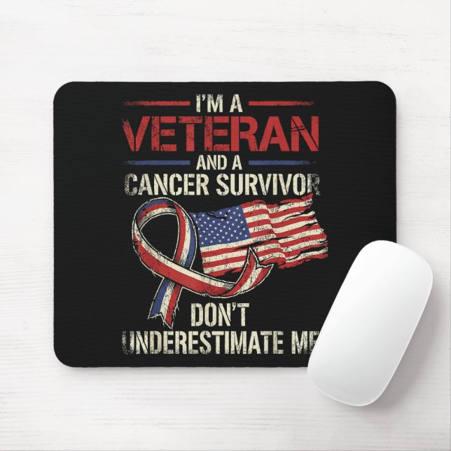 Veteran Canceröverlevande Underskatta Mig Inte Musmatta (Med mus)