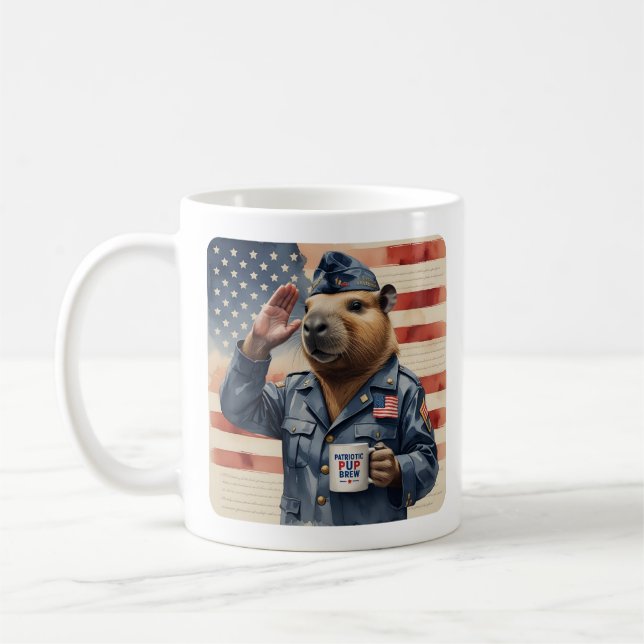 Veteran Capybara Coffee Mug Set Kaffemugg (Vänster)