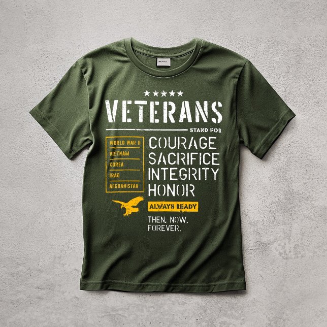 Veteran Courty Integrity Honor T Shirt (Veteran Courage Sacrifice Integrity Honor T-Shirt)