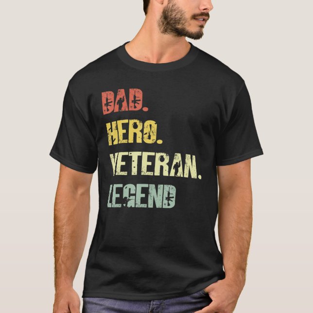 Veteran Dad T Shirt (Framsida)