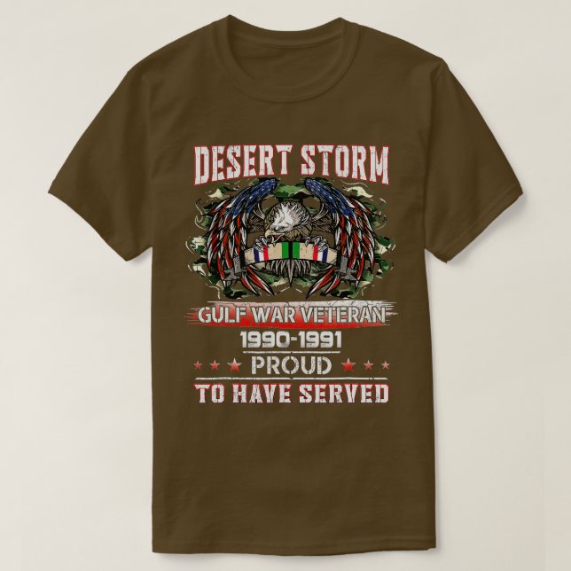 Veteran Desert Storm Veteran Proud for Far Da T Shirt (Design framsida)