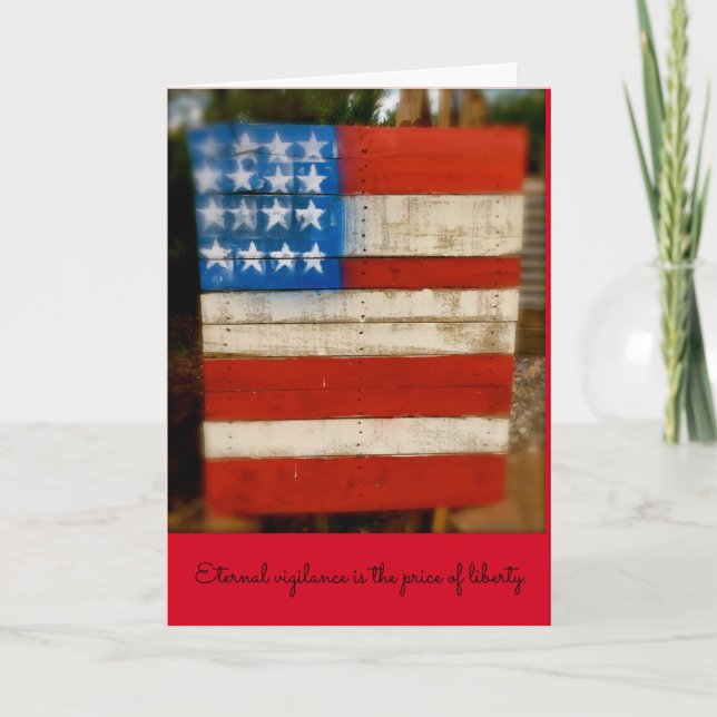 Veteran evig Vigilance för dag Kort (Framsida)
