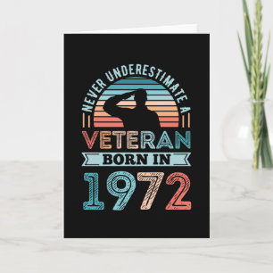 Veteran, född 1972, 50:e födelsedagen, militärgåva kort