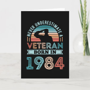Veteran, född 1984, 40:e födelsedagen, militärgåva kort