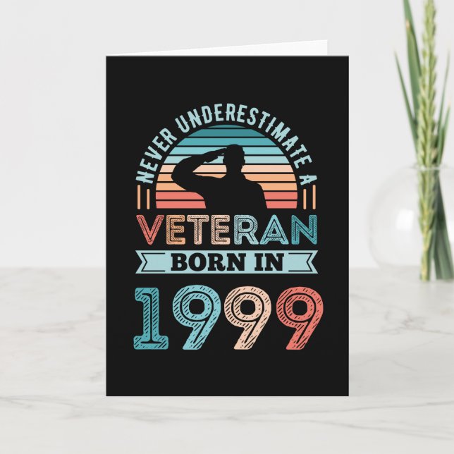 Veteran, född 1999, militärgåva från 30års födelse kort (Framsida)