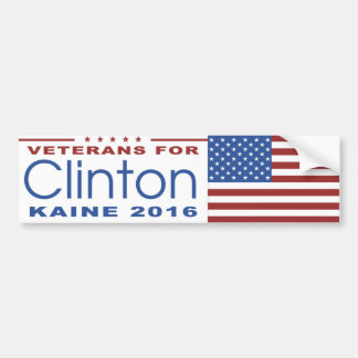 Veteran för Clinton/den Kaine bildekalet 2016 Bildekal