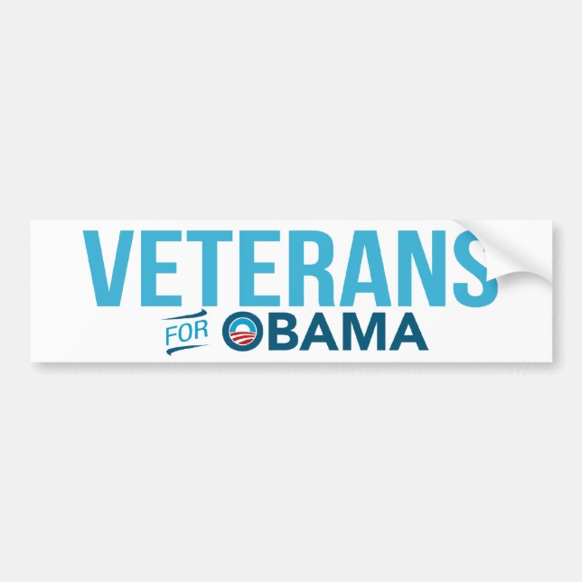 Veteran för den Barack Obama bildekalet Bildekal (Framsidan)
