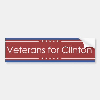 Veteran för den Clinton bildekalet 2016 Bildekal