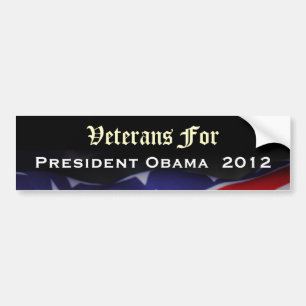 Veteran för den presidentObama bildekalet 2012 Bildekal