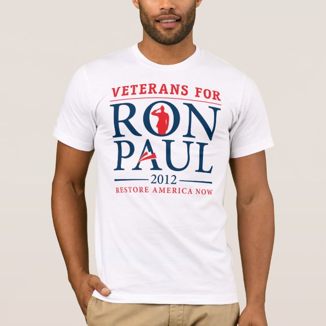 Veteran för den Ron Paul skjortan Tee (Framsida)