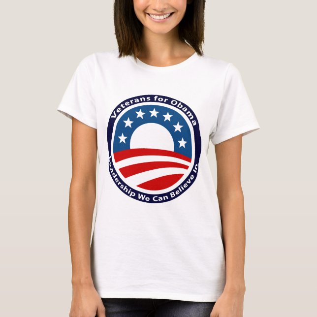 veteran för obama t-shirt (Framsida)