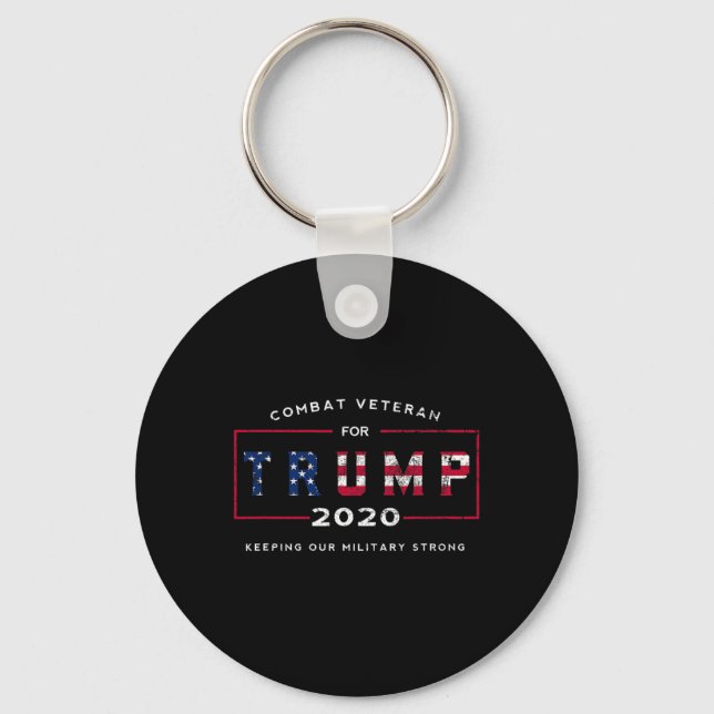 Veteran for Trump 2020&# - Behålla vår militära s Nyckelring (Framsida)