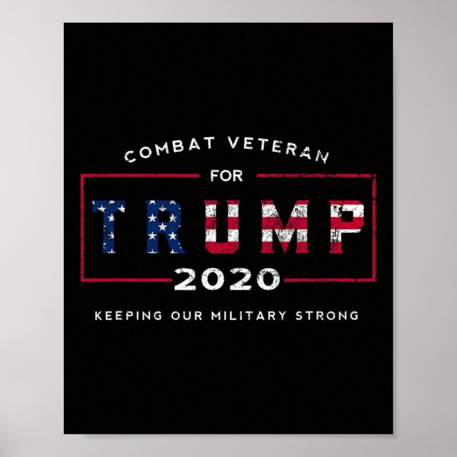 Veteran for Trump 2020&# - Behålla vår militära s Poster (Framsidan)