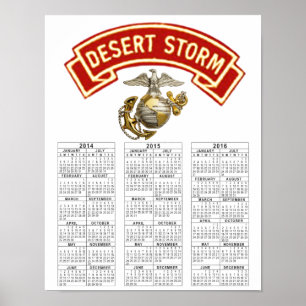 VETERAN FÖR USMC-ÖKENSTORM POSTER