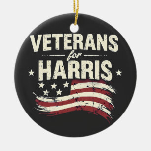 Veteran för valet till Harris Kamala Harris-armén Julgransprydnad Keramik