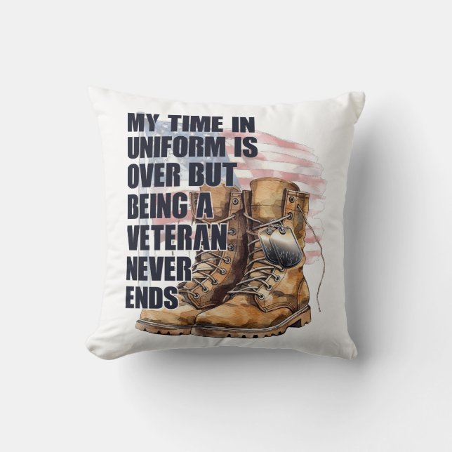 Veteran från Märkrn för militär Boot Hund Kudde (Framsida)