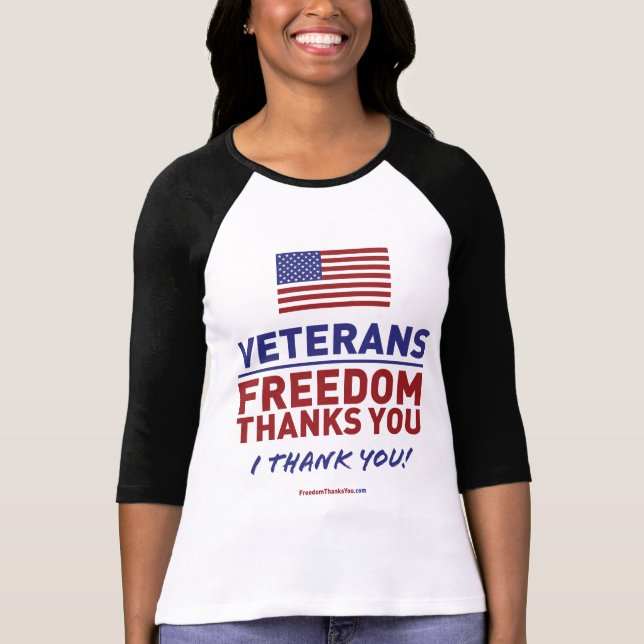 Veteran frihetstack dig t shirt (Framsida)
