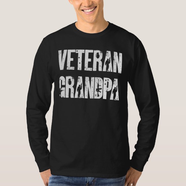 Veteran Grandpa T Shirt (Framsida)