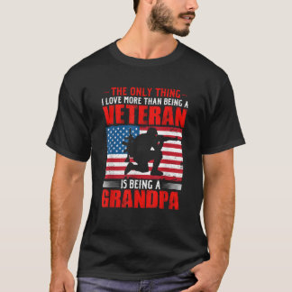 Veteran Grandpa USA Amerika Amerikanska arméns vet T Shirt
