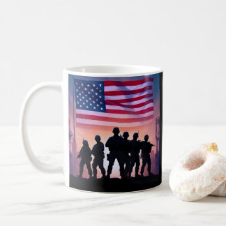 Veteran Hero Soldier 4:e juli Independence day Kaffemugg