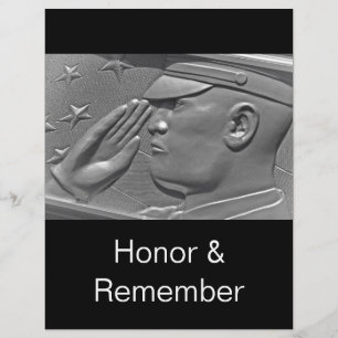 Veteran Hjälte Hedershälsning Flyer Mall