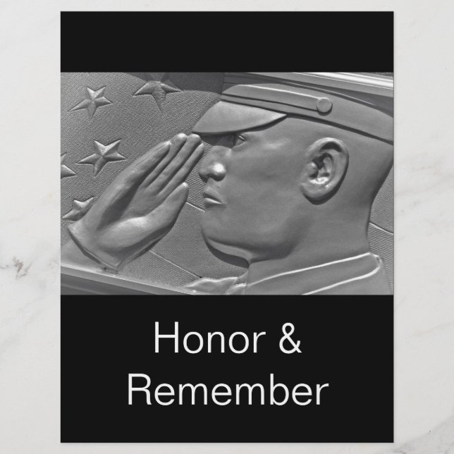 Veteran Hjälte Hedershälsning Flyer Mall (Framsidan)