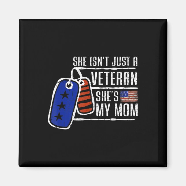 Veteran, hon är min amerikanska Vete i Mamma USA f Magnet (Framsidan)