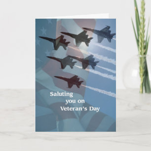 Veteran honnör för änglar för dagblått kort