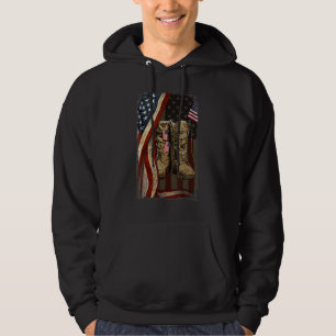 Veteran Hundmärke Kamouflage Stövlar Amerikansk Fl Hoodie