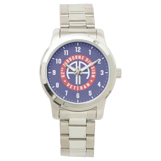 Veteran i 82nd Airborne Division Rostfritt Stål  Armbandsur (Framsida)