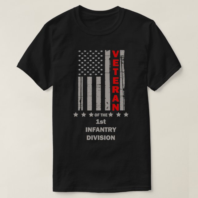 Veteran i första infanteridivisionen t shirt (Design framsida)