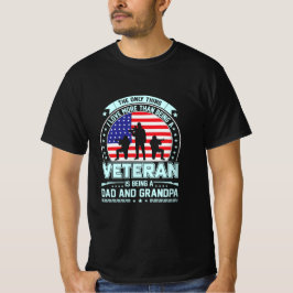 Veteran Is a Pappa och Grandpa USA Veterans Day T Shirt