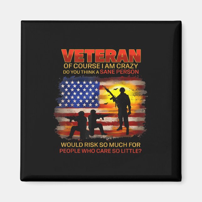 Veteran, jag är ju galen, gör du Tänka Magnet (Framsidan)